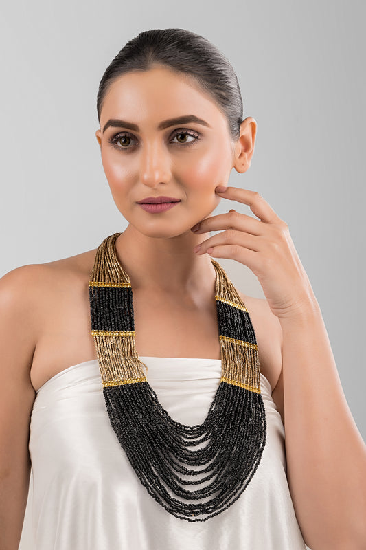 Gold Black Gulbahar Haar