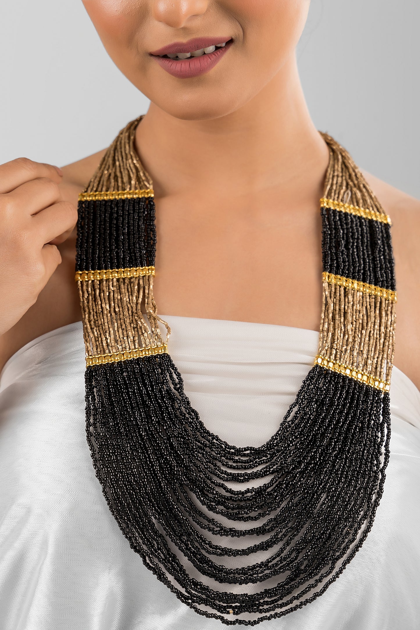 Gold Black Gulbahar Haar