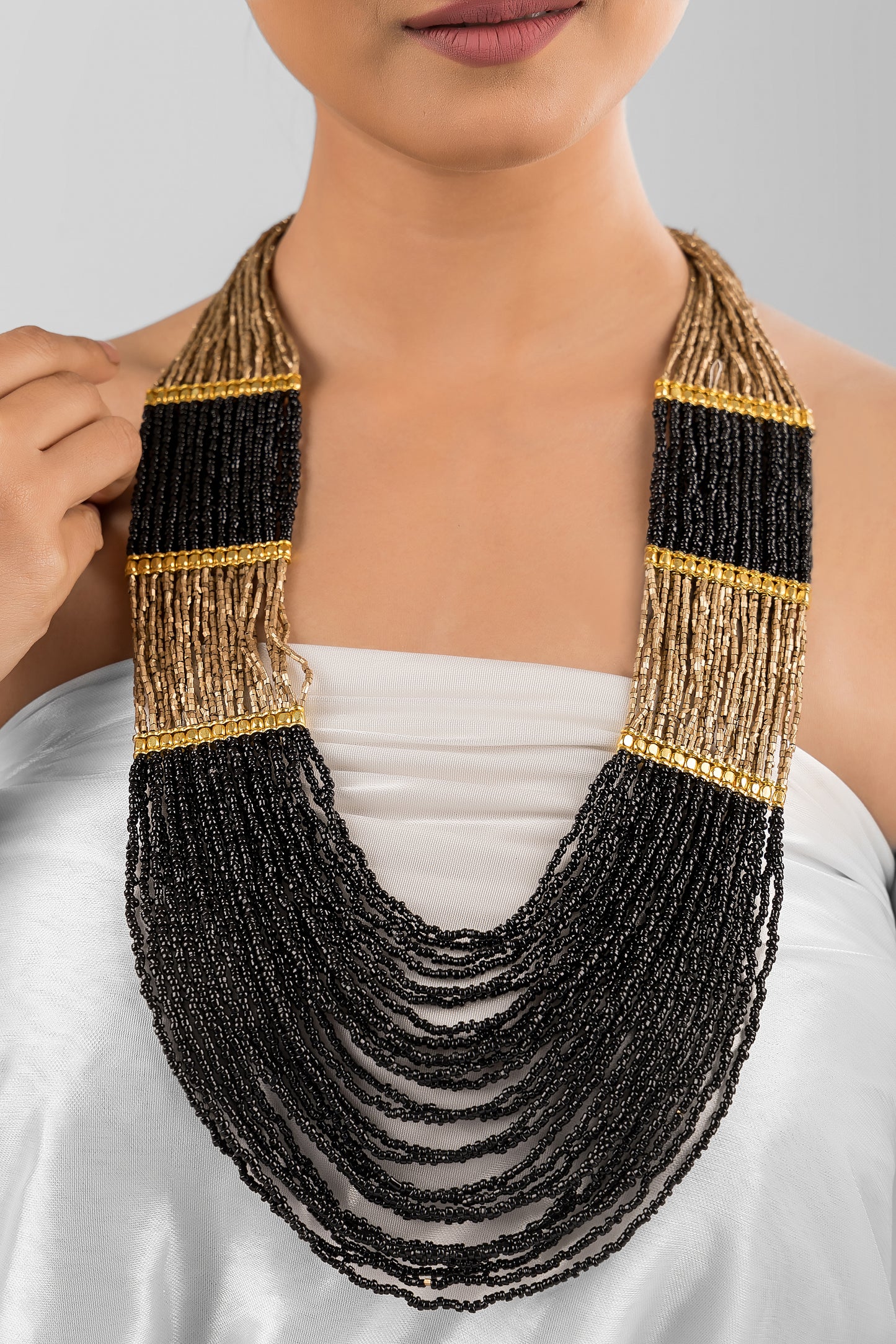 Gold Black Gulbahar Haar