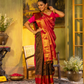 Pure Handloom Korvai Saree | Teal Blue and Golden Yellow