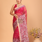 Organza Embroidery Saree With Bright Pink - 102