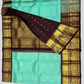 Handwoven Pure Gadwal Silk Saree  |  Turquoise Teal