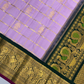 Pale purple Border Pure Handwoven Kanchi Silk Saree -204