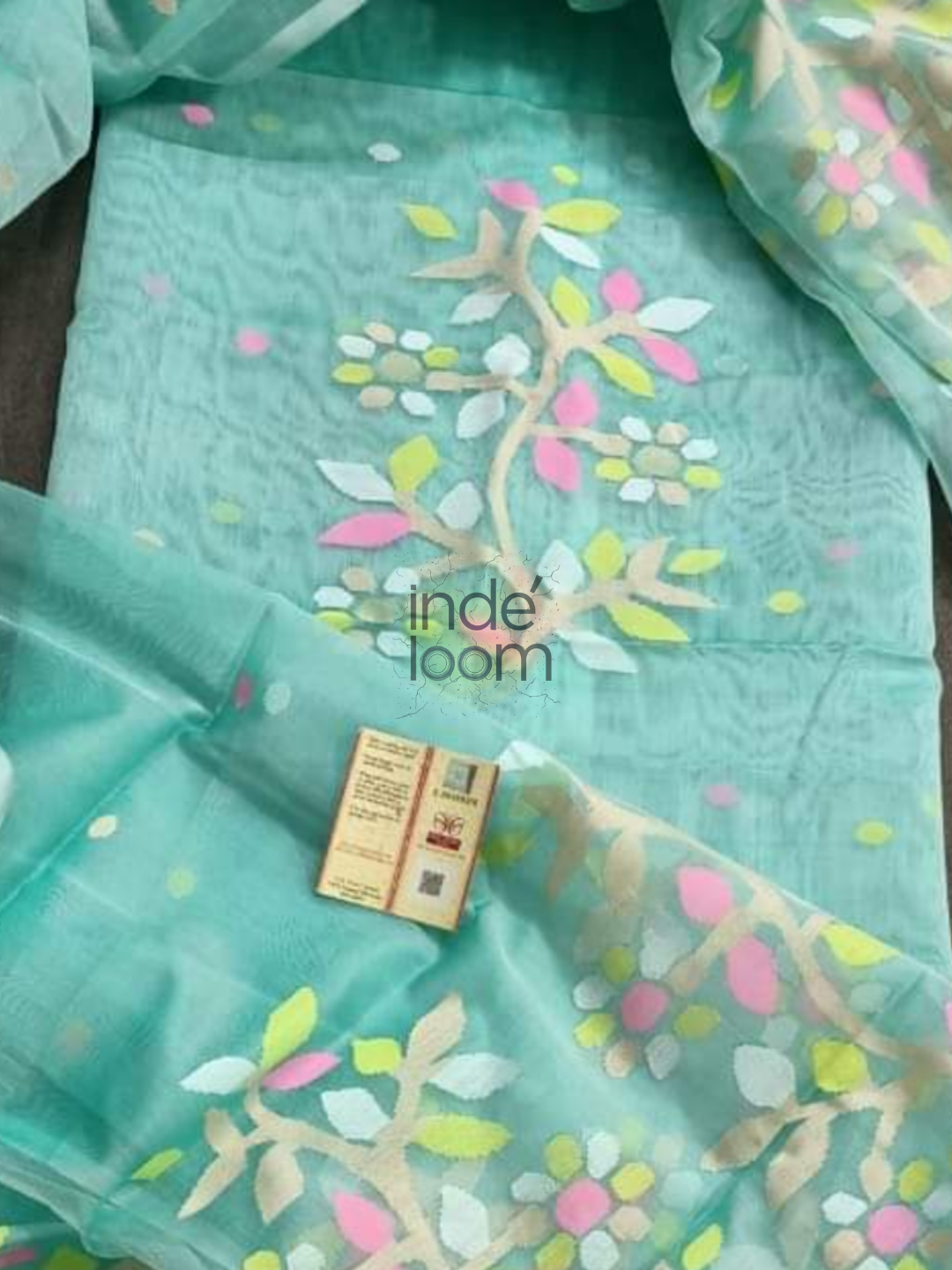 Muslin Jamdani 2-Piece Set Kurti & Dupatta (UNSTITCHED) Baby Blue-948