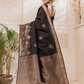 Krishna Megha - Deep black weave with mayura chakra