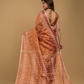 Tissue Silk Jamdani Saree Fire Orange - 041