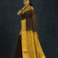 Pure Handloom Korvai Saree | Lakshadeepam | Olive Green