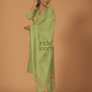 Muslin Jamdani 2-Piece Set Kurti & Dupatta (UNSTITCHED) - Light Green - 076
