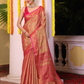 Tissue Silk Jamdani Saree With Rich Pinkish-Red - 113