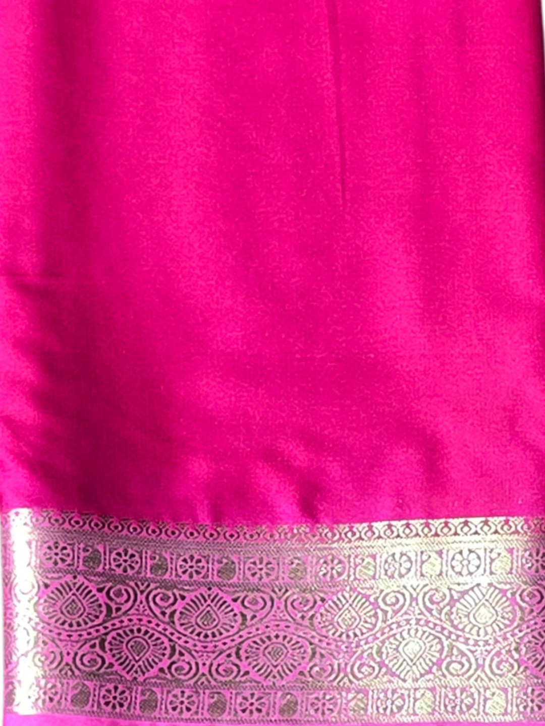 Classic Mysore Silk Saree  |  Rani Pink