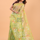 Jamdani Saree With Pear Green - 142