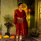 Wine Red Cotton Linen 2-Piece Set Kurti & Dupatta (UNSTITCHED) - 313