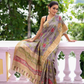 Florals On Tissue Silk Pen Kalamkari Saree - 010