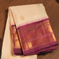 Silk Mark Certified Handloom Kanjivaram Slk Saree  |  Warm Ivory