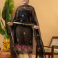 Classic Kota Doria Cotton Unstitched 2-Piece Kurti | Black