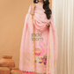 Linen Jamdani Unstitched 2-Piece Kurti  |  Rani Pink