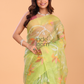 Jamdani Saree With Pear Green - 142