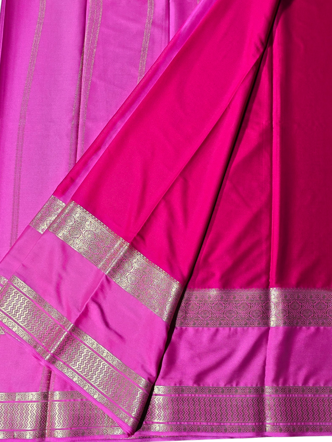 Classic Mysore Silk Saree  |  Rani Pink