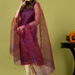 Handwoven Jamdani Muslin Unstitched 2-piece Kurti | Deep Plum
