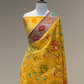Pure Banarasi Exclusive Ektara Kora JAMDANI Tilfi saree  | Marigold Yellow