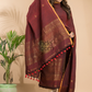 Umber Brown Organic Linen 2-Piece Set Kurti & Dupatta (UNSTITCHED) - 012