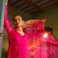 Deep Pink Sequin Paithani Jamdani 2-Piece Set Kurti & Dupatta (UNSTITCHED) - 314