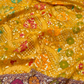 Pure Banarasi Exclusive Ektara Kora JAMDANI Tilfi saree  | Marigold Yellow
