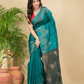 Matka Silk Jamdani Saree With Teal Green - 024