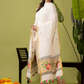 Handwoven Jamdani Linen Kurti | Snow White  and White  | All-over Buttas with Floral border