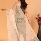 Pure Handloom Muslin Jamdani Dupatta  With Pale Brown - 018