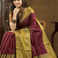 Marron Cotton Silk Saree - 008