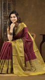Marron Cotton Silk Saree - 008