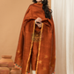 Tenne Orange color Jamdani 2-Piece Set Kurti & Dupatta (UNSTITCHED) - 148