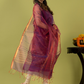 Handwoven Jamdani Muslin Unstitched 2-piece Kurti | Deep Plum