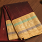 Silk Mark Certified Handloom Kanjivaram Silk Saree  |  Maroon Red