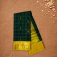 Pure Handloom Korvai Saree | Hunter Green