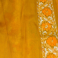 Pure Banarasi Exclusive Ektara Kora JAMDANI Tilfi saree  | Marigold Yellow