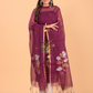 Mulberry Purple Muslin Jamdani 2-Piece Set Kurti & Dupatta (UNSTITCHED) - 087