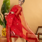 Classic Kota Doria Cotton Unstitched 2-Piece Kurti | Red