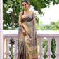 Florals On Tissue Silk Pen Kalamkari Saree - 010