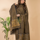 Wood Brown Organic Linen 2-Piece Set Kurti & Dupatta (UNSTITCHED) - 124