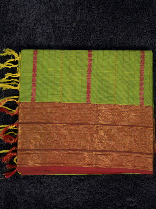 Kanchi Cotton|Green & Brown