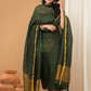 Pine Green color Jamdani 2-Piece Set Kurti & Dupatta (UNSTITCHED) - 149