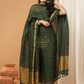 Pine Green color Jamdani 2-Piece Set Kurti & Dupatta (UNSTITCHED) - 149