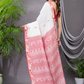 Cotton Jamdani Saree With Snow White - 022