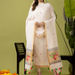 Handwoven Jamdani Linen Kurti | Snow White  and White  | All-over Buttas with Floral border