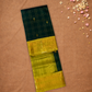 Pure Handloom Korvai Saree | Hunter Green