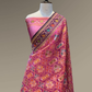 Pure Banarasi Exclusive Ektara Kora JAMDANI Tilfi saree | Magenta Pink