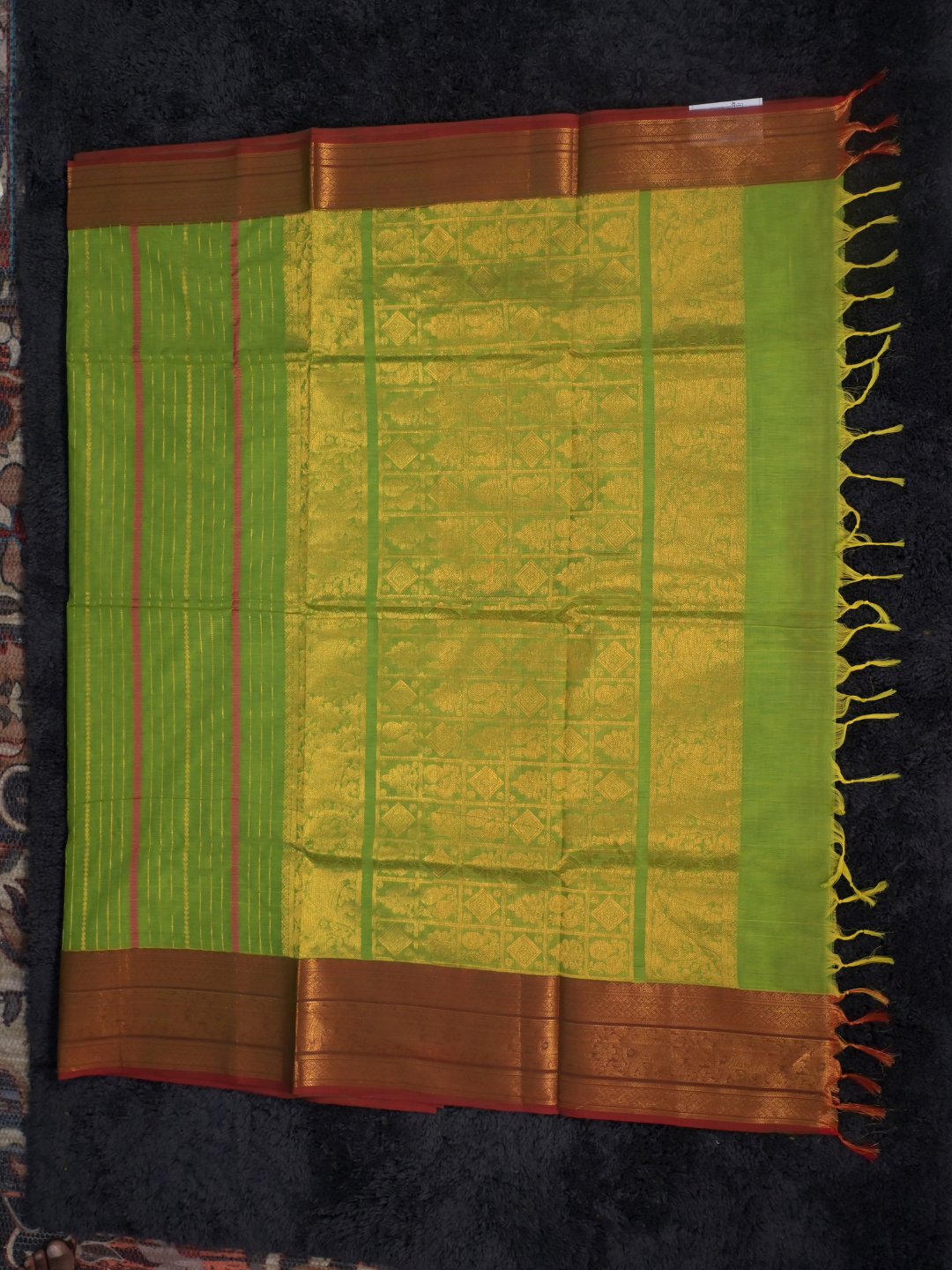 Kanchi Cotton|Green & Brown