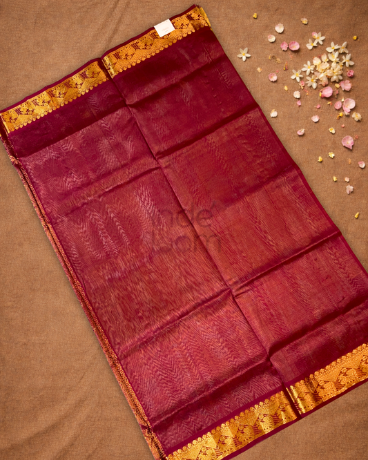 Pure Handloom Korvai Saree |  Tea Green